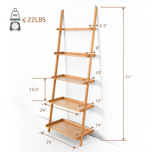 Sand & Stable Gemma 71" H x 25" W x 14" D Ladder Shelf & Reviews Wayfair